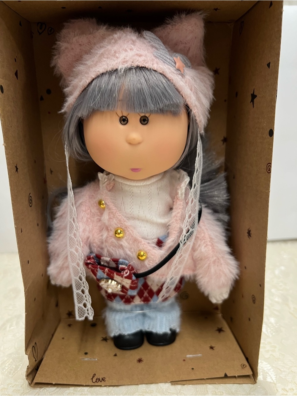 New, 8” Mia Potato Doll with Plush Outfit and Hat